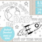 World's Best Dad, Dad You're Out Of This World | Printable Coloring Page Father's Day Gift |DIGITAL DOWNLOAD| Father's Day Card Gift For Dad