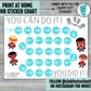 Superhero Clubfoot Cuties BNB Printable Sticker Chart | Activity To Help With Wearing Boots and Bar BnB | Clubfoot Baby Boots | Ponseti