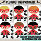 DIGITAL DOWNLOAD Superhero Clubfoot Cuties Printable Paper Doll | Laminate Velcro Activity For Boots and Bar BnB | Clubfoot Baby Boots