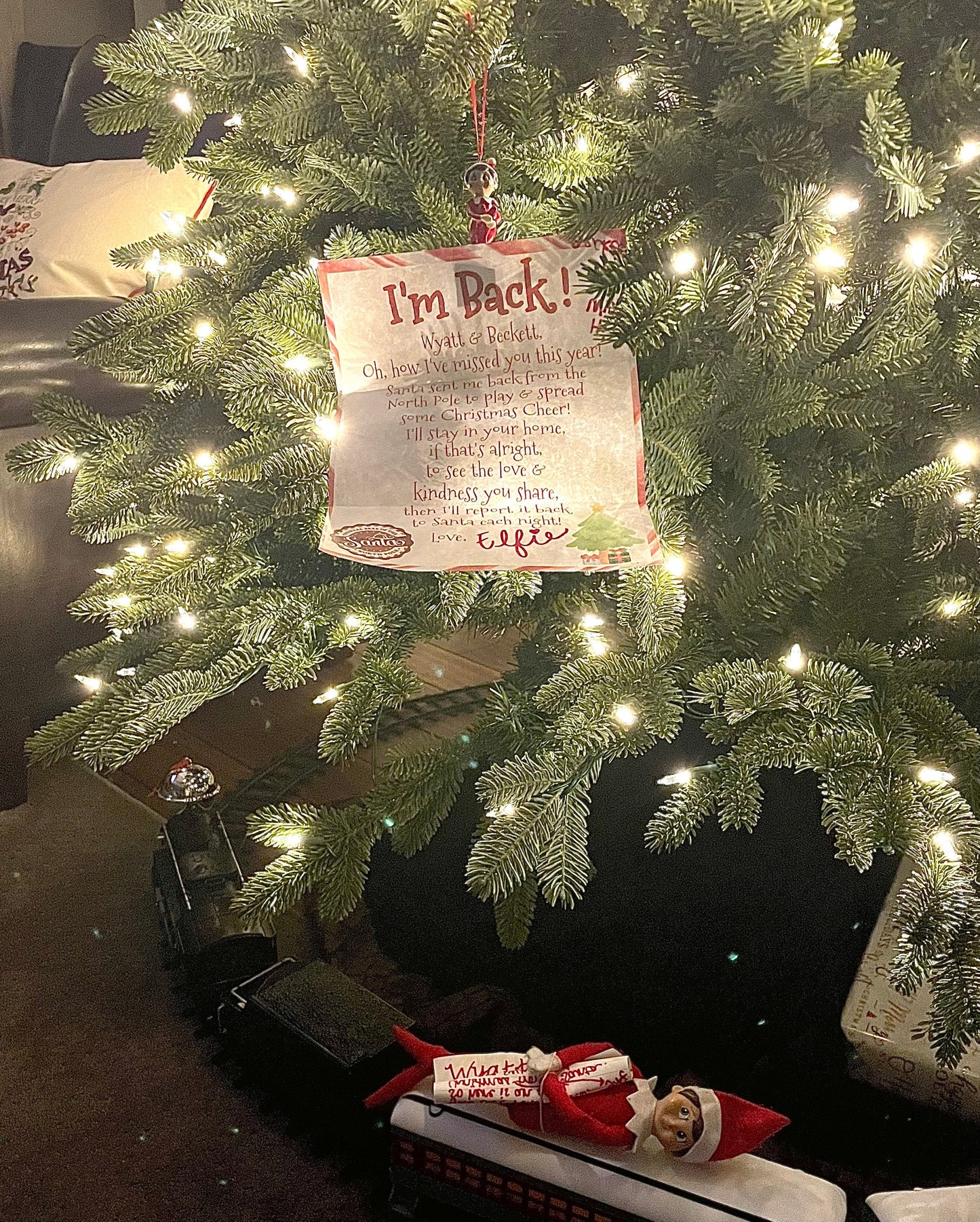 Elf on the Shelf Letter | Printed and Shipped to Your House! | I'm Back! Elf Return Letter Christmas Arrival | Holiday Santa Activity