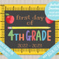 First Day of School Sign | About Me Chalkboard Style Print | INSTANT DIGITAL DOWNLOAD | Print at Home | 4th Grade Fourth | School Pictures
