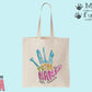 ASL Awareness Tote, Talk to the Hand Canvas Tote Bag, American Sign Language, Deaf Awareness, Sign Language Gift, Interpreter Gift, ASDC