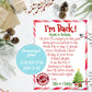 Elf on the Shelf Letter | Printed and Shipped to Your House! | I'm Back! Elf Return Letter Christmas Arrival | Holiday Santa Activity